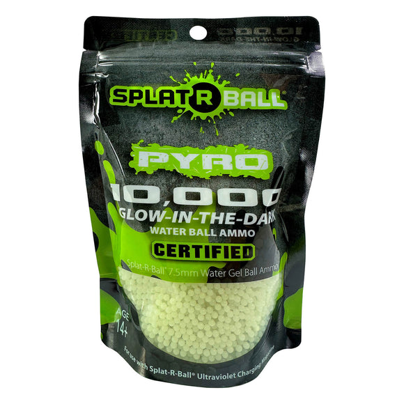 Splat-R-Ball: PYRO 10K Certified Water Bead Glow-In-The-Dark Ammo - 950901