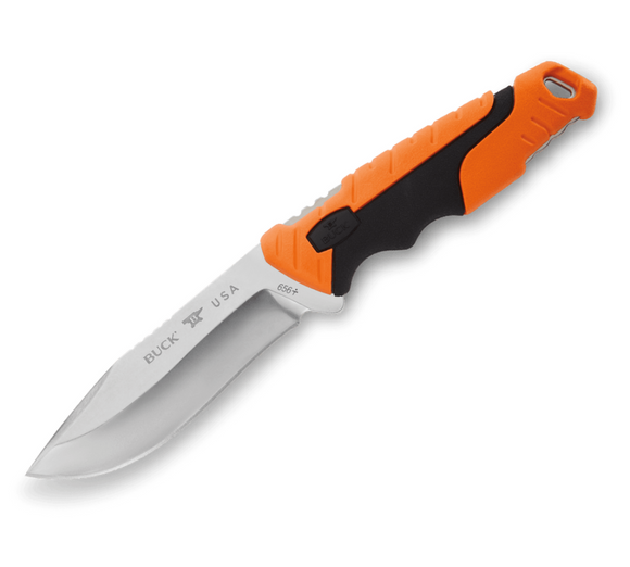 656 Large Pursuit Knife | Heavy-Duty Polyester Sheath | Hunting, Camping and Outdoors | Made In USA | Lifetime Warranty | Heat Treated | Orange/Black Pro Color | 0656ORS-B