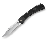 Buck Knives | 110 Folding Hunter LT Knife | Heavy-duty polyester sheath | Folding Knife | Hunting, Camping and Outdoors | Made In USA | Lifetime Warranty | Heat Treated | Black Color | 0110BKSLT-B