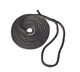 25' Double Braid Nylon Dock Line WITH Eye Splice (Black) [3/8"]- FSM52897