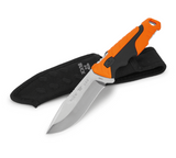 656 Large Pursuit Knife | Heavy-Duty Polyester Sheath | Hunting, Camping and Outdoors | Made In USA | Lifetime Warranty | Heat Treated | Orange/Black Pro Color | 0656ORS-B