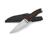 853 Small Selkirk Knife | Brown/Black Micarta |  Hunting, Camping and Outdoors | Lifetime Warranty | Heat Treated | 0853BRS-B
