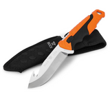 657 Large Pursuit Guthook Knife | Hunting, Camping and Outdoors | Heavy-Duty Polyester Sheath | Lifetime Warranty | Heat Treated | BK0657ORG