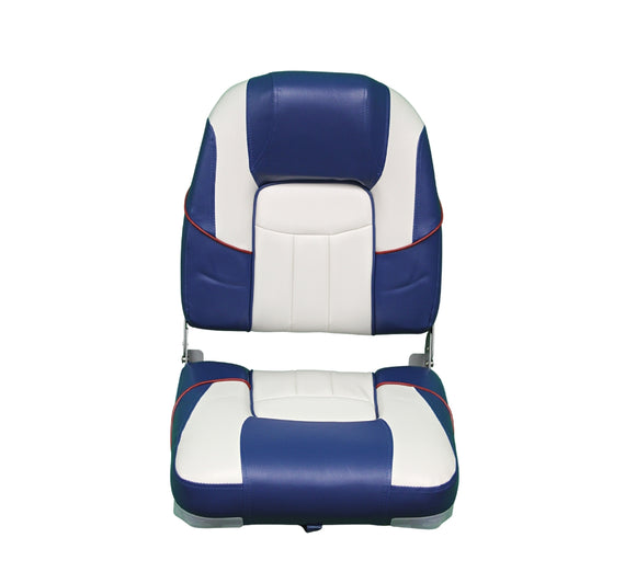Premium Folding Boat Seat (Blue/White)- FSM54996