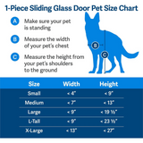 PetSafe 1-Piece Sliding Glass Pet Door for Dogs & Cats - Adjustable Height 75 7/8" to 80 11/16" - Large-Tall, White