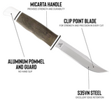 Buck Knives | 102 Buck Woodsman® Knife | Hunting, Camping and Outdoors | S35VN Steel Clip Blade | Made In USA | Lifetime Warranty | BK0102GRS1