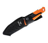 656 Large Pursuit Knife | Heavy-Duty Polyester Sheath | Hunting, Camping and Outdoors | Made In USA | Lifetime Warranty | Heat Treated | Orange/Black Pro Color | 0656ORS-B