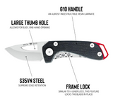 Buck Knives | 417 Budgie Knife | Stainless Steel Pocket Clip | Folding Knife | Hunting, Camping and Outdoors | Made In USA | Lifetime Warranty | Heat Treated | Black Color | 0417BKS-B