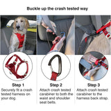 Kurgo Enhanced Strength Tru-Fit-Smart Harness (incl. Seat Belt Tether) charcoal size: Medium- POG30-17578