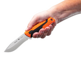656 Large Pursuit Knife | Heavy-Duty Polyester Sheath | Hunting, Camping and Outdoors | Made In USA | Lifetime Warranty | Heat Treated | Orange/Black Pro Color | 0656ORS-B