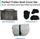 [14' - 16'] V Hull Boat Cover (Upto 68-In Beam Width) - FSM58612