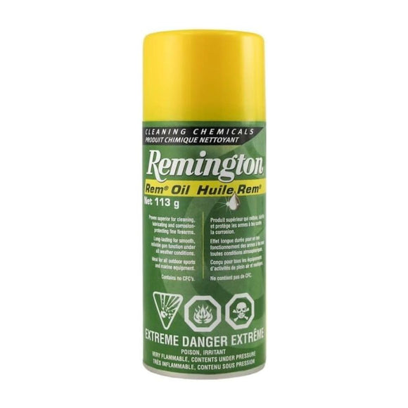 19906 - Remington Cleaning Accessories - Rem Oil (4 OZ. Aerosol) - (Bi-Lingual / Health Canada Approved)