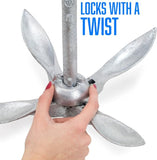 9Lb Galvanized Folding Grappling Anchor- FSM50310