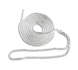 15' Tri-Strand Nylon Twisted Dock Line WITH Eye Splice (White) [3/8"]- FSM52809