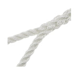15' Tri-Strand Nylon Twisted Dock Line WITH Eye Splice (White) [3/8"]- FSM52809