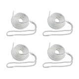 15' Tri-Strand Nylon Twisted Dock Line WITH Eye Splice (White) [3/8"]- FSM52809