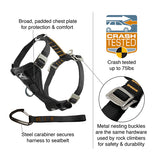 Kurgo Enhanced Strength Tru-Fit Black Smart Harness w/seatbelt tether [Large/up to 50-80lbs] - POG30-17751