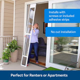 PetSafe 2-Piece Sliding Glass Pet Door, Great for Apartments or Rentals, 76 13/16" to 81", White, Small - PPA11-14766