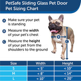 PetSafe 2-Piece Sliding Glass Pet Door, Great for Apartments or Rentals, 76 13/16" to 81", White, Small - PPA11-14766