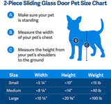 PetSafe 2-Piece Sliding Glass Pet Door, Great for Apartments or Rentals, 76 13/16" to 81", White, Small - PPA11-14766