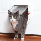 PetSafe Big Cat 4-Way Locking Cat Door, Exterior/Interior, White - PPA00-11326