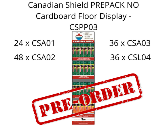Canadian Shield PREPACK NO Cardboard Floor Display - CSPP03