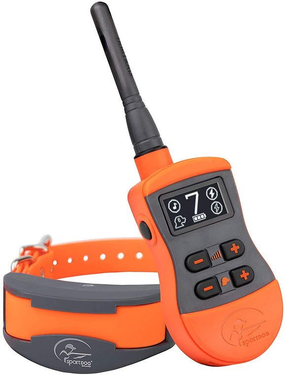 SportDOG Brand SportTrainer Remote Trainers - Bright, Easy to Read OLED Screen - Up to 3/4 Mile Range - Waterproof, Rechargeable Dog Training Collar with Tone, Vibration, and Shock - SD-1275E