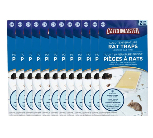 Cold Temperature Rat Size Glue Traps 24 Pc (12-2 Packs)- 402WRG-12