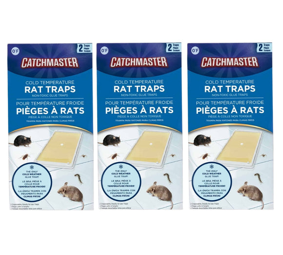 Cold Temperature Rat Size Glue Traps 6 Pc (3-2 Packs)- 402WRG-3