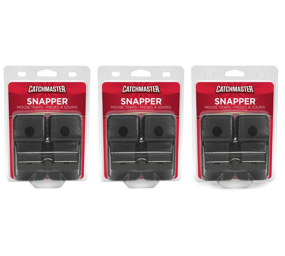 EZ Set (Snapper) Mouse Traps 6 Pc. (3- 2 Packs)- 605R-3