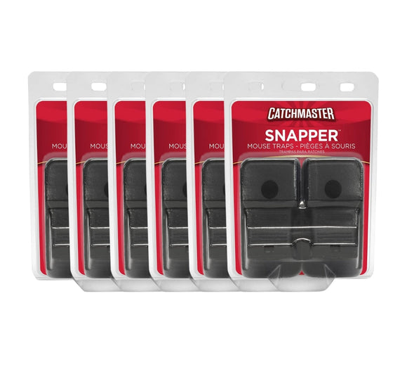 EZ Set (Snapper) Mouse Traps 12 Pc. (6- 2 Packs)- 605R-6