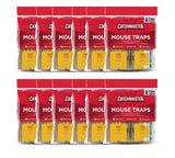 Mouse Size Wood Traps (Expanded Trigger)  48 pcs (1 pack of 4 pcs.) - 604F-12