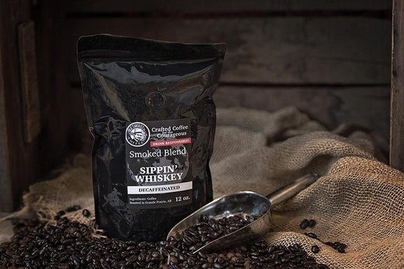 OLE Smokes Coffee - Sippin' Whiskey - Smoked Blend - Dark Roast (Decaf)